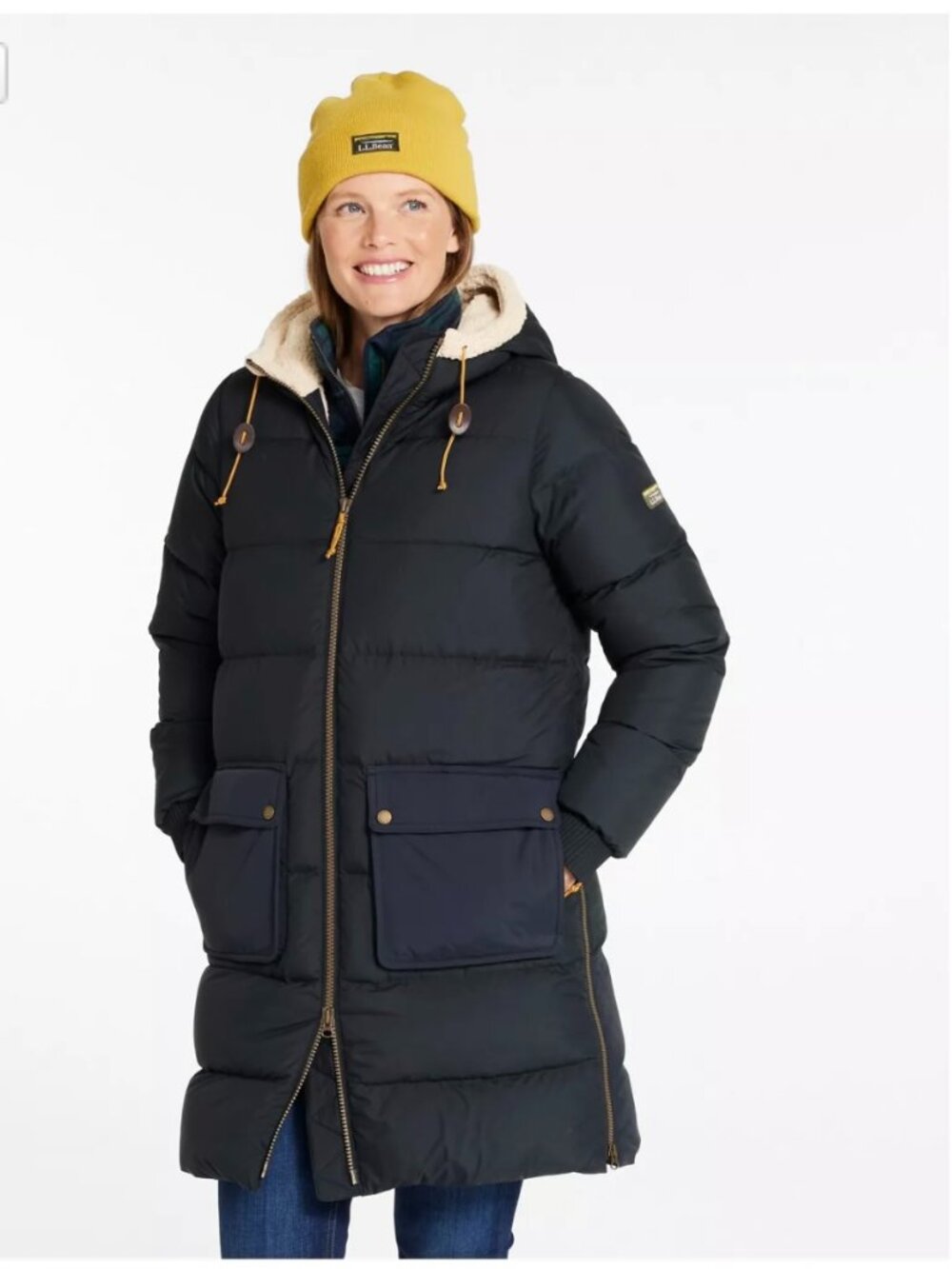 L.L. Bean Women's Mountain Classic Down Coat, Sherpa-Lined
